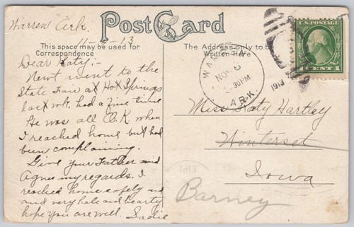 Hot Springs Arkansas Divided Back Postcard Promenade and Fountain Bath House Row - Picture 2 of 2