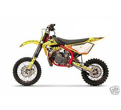 Dirt Bike Graphics Kit decal Sticker Wrap For Cobra CX50 2007-2012 BONES YELLOW