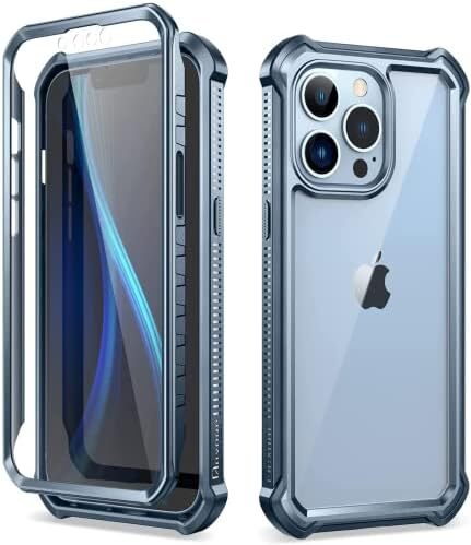 Compatible with iPhone 13 Pro Max Case with Screen Protector Clear Rugged 360 Fu