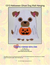Halloween Ghost Dog Wall Hanging-Plastic Canvas Pattern or Kit