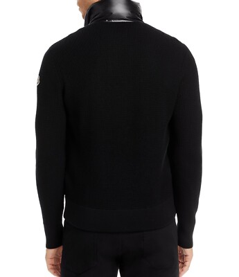Moncler Cardigan Tricot Men's Black Down Jacket Size US 2XL