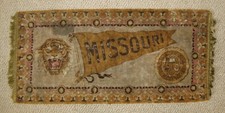 c1910 Vintage Fatima Cigarettes Felt Rug Banner Tobacco - University of Missouri