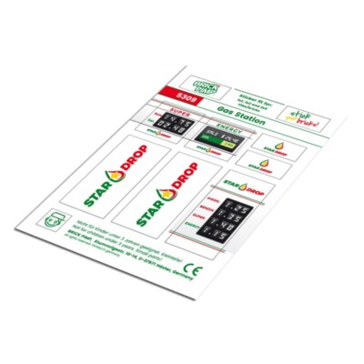 Gas Station   STICKER fit for building blocks tiles /5309