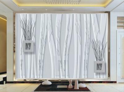 3D Grey Trunk Branches 37980NA Wallpaper Wall Murals Removable Wallpaper Fay