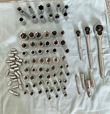 Jobsmart 110 pc Mechanic's Tool Socket Set  CHROME VANADIUM