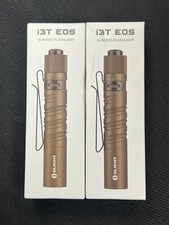 2 Olight I3T EOS Desert Tan 180 Lumens Dual-Output EDC Camping Hiking Flashlight