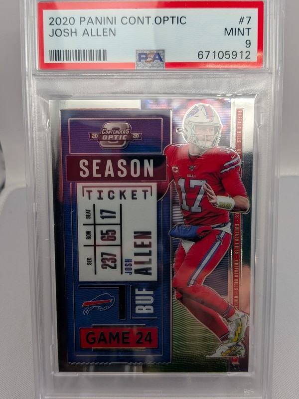 2020 Panini Contenders Optic Josh Allen Season Ticket PSA 9 #7