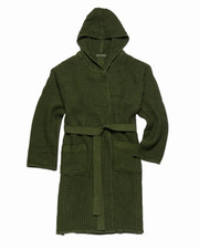 Onsen Supima Waffle Bath Robe Forest Green - Size Large New with Bag