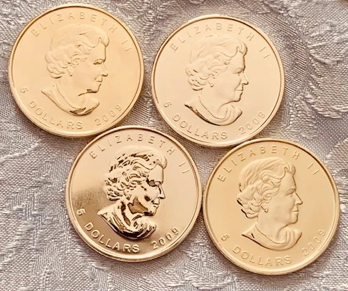 UNCIRCULATED 1 Troy Oz .9999 Fine Silver Canadian Maple Leaf - 4 Available