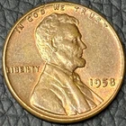 1958 Lincoln Cent • AU+ Almost Uncirculated • Philadelphia Mint • Semi-Key 1C