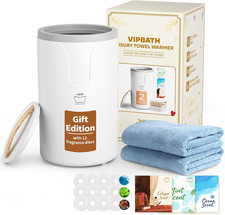20L Luxury Towel Warmer Gift-Ready Box, Dual Heat, 30/60/90 Min Presets, Stainle