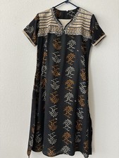 Black Chiffon Readymade Womens salwar kameez 3 piece set