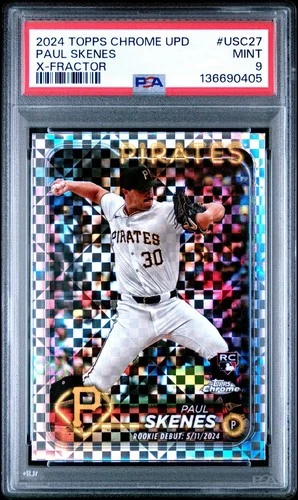 Paul Skenes 2024 Topps Chrome Update X-Fractor PSA 9