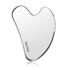 Metal Gua Sha Facial Tools, 100% 304 Stainless Steel Guasha Tool for Face, 