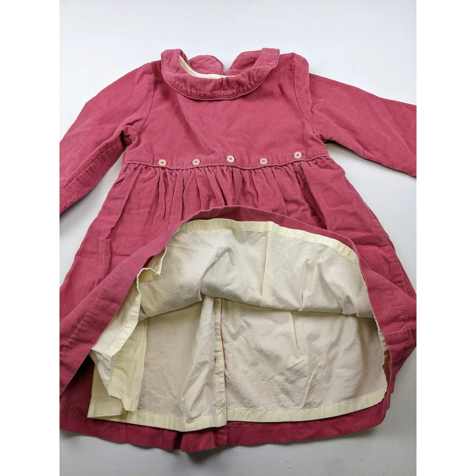 Vestido Pana Rosa Forrado Jugo Oliva 3 Años Foto 4 de 4