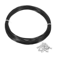 1/32" Wire Rope, 98 ft 304 Stainless Steel Wire Cable Vinyl 1/32"x98ft Black