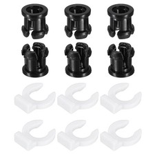 6 Set 3D Printer Tube Coupler Set Joint Connector 7.5mm OD x 4mm ID, Black/White