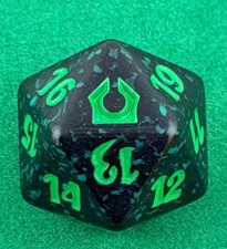 Magic MTG Green - Spin down / D20 / Life Counter - Return to Ravnica