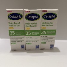Cetaphil AM Daily Facial Oil Free Moisturizer SPF 35 3oz 3 Pack EXP:05/2026