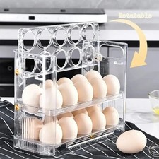 Egg Storage Box Refrigerator Side Door Organizer Kitchen Egg Tray Holder Box