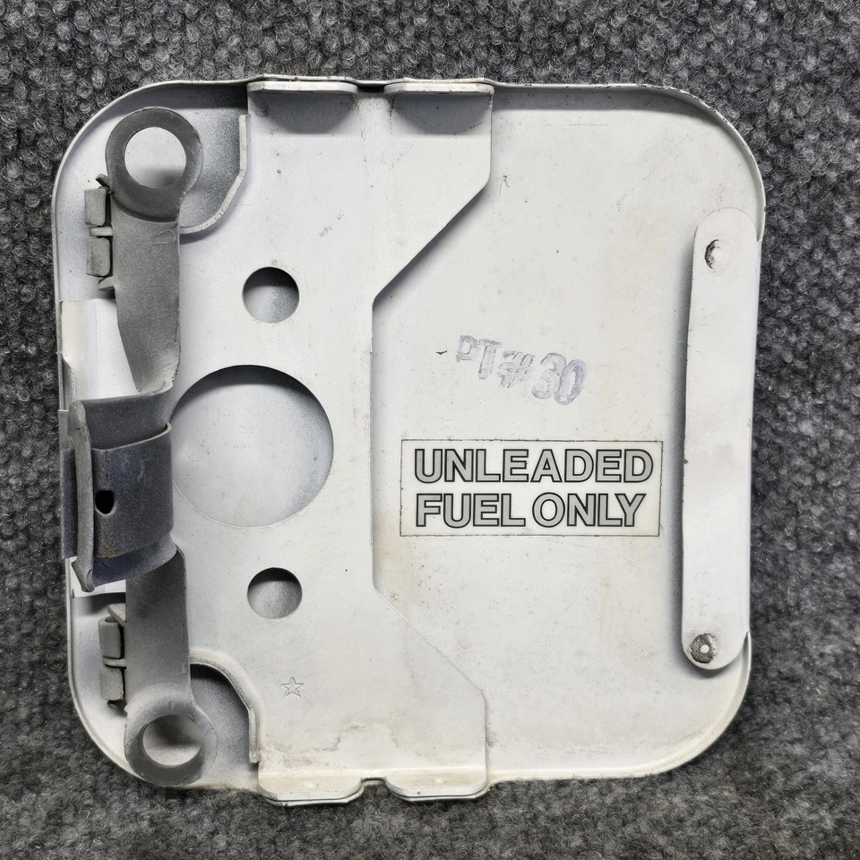 1984 Ford Escort Fuel Door 	Oxford White OEM - Image 2 of 3