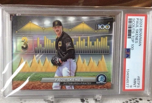 2024 Bowman Scouts Top 100 Insert Paul Skenes #BTP-3 RC Rookie PSA 9 Mint SP