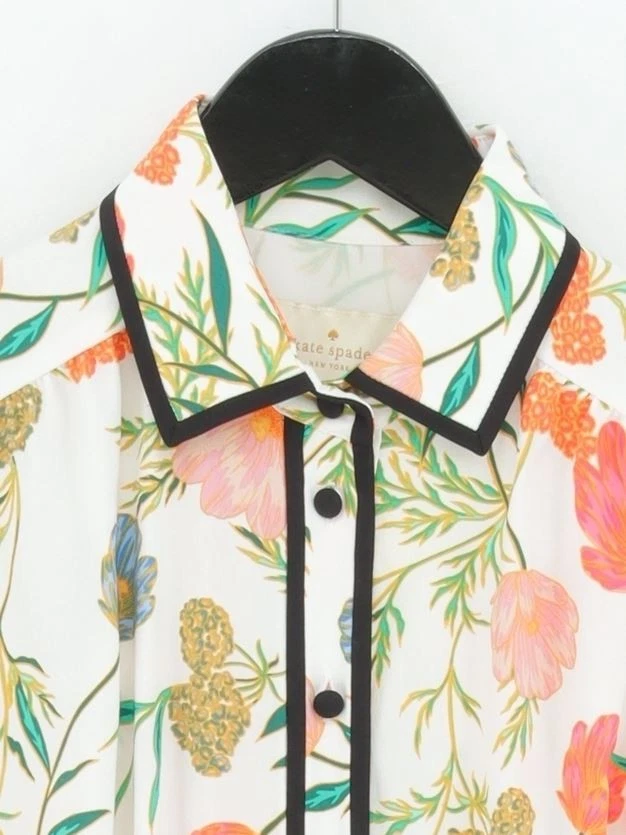 Abito midi donna Kate Spade XXS bianco 100% poliestere linea A