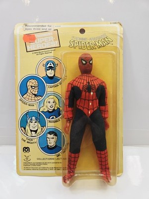Vintage Mego Spider-Man Spiderman Action Figure 1979 French Card
