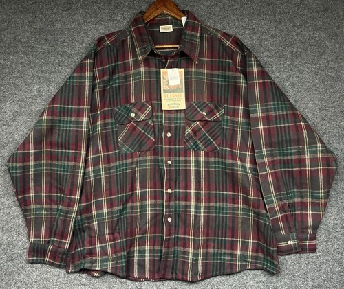 NEU Five Brother extra schwerer Flanell Herren 3XL Brawny hergestellt in den USA Flanell