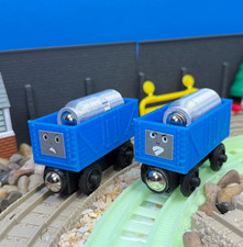 Wooden Railway 2 Dairy Train Car Custom Made for Thomas Train Tracks