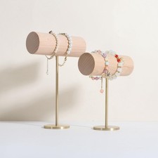 2pcs set bracelet storage organizer, wooden bracelet holder, watch stand disp...