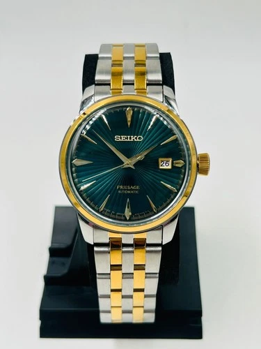 Vintage Seiko Presage Automatic Green Dial Men's Watch Two tone Japan Made Watch