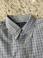 Men s Shirt by Ralph Lauren Classic Fit Plaid Button-Down XL Long Sleeve