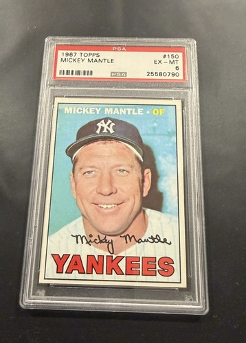 1967 Topps Mickey Mantle #150 PSA 6 EX-MT SHARP