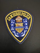 SDPD SAN DIEGO POLICE DEPARTMENT LOGO SHOULDER PATCH EMBROIDERED OLD STOCK MINT
