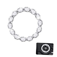 Car Bling Push Start Button Cover, Shiny Car Start Button Decoration Ring,