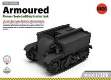 SSMODEL 1/120 Soviet Vanguard Artillery Tractor Tank Resin Model Kit TSS1200016