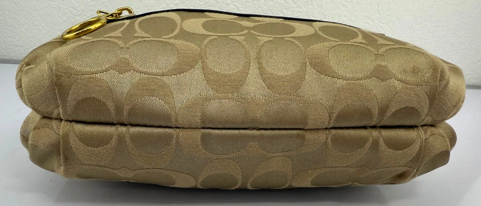 Coach Poppy Hand Bag Womens Signature Jacquard Purse Brown Lining - Image 3 of 4