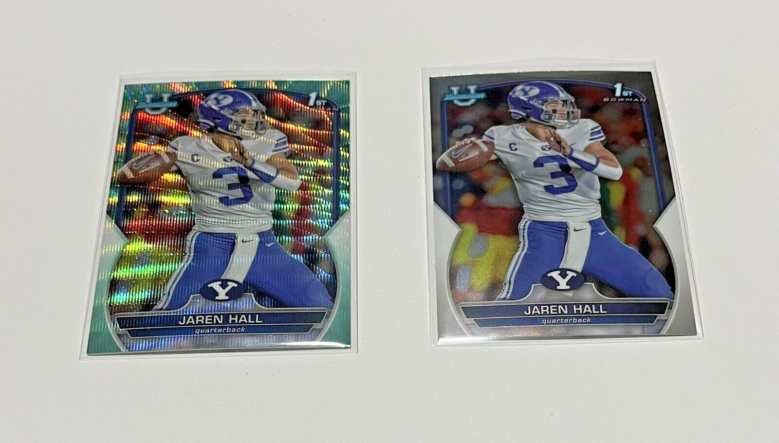 Jaren Hall RC 2022 Bowman U Chrome Aqua Wave Refractor #85 (279/299) &Chrome #85