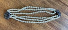 Vintage Faux Pearl 3 Strand Necklace with Sterling Silver Pendant. Case Included — photo 1