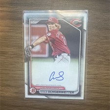 Topps 2024 Bowman Cole Schoenwetter Paper Prospect Retail Auto RC PPRA-CS Reds