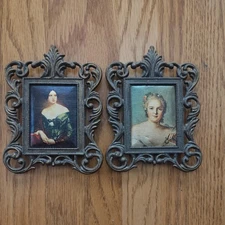Antique Silk Photo Frame 2 Ladies Baroque Frame Luxurious Rococo Frame