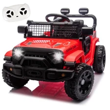 24V Kids Ride on Electric Car w/Remote, Power Wheels Toys for Boys & Girls,Red