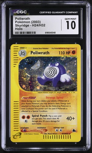 Poliwrath graded CGC 10 for sale on eBay