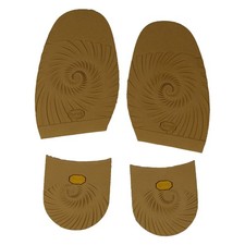 Shoes Rubber Half Sole and Heels, for Repair Leather Shoes, 1 Pair Black