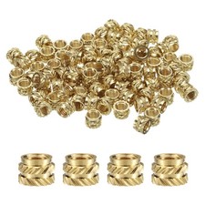 100pcs M5 Threaded Inserts Brass Heat Set Insert M5x5mm OD 7mm Knurled Nuts