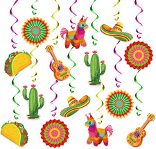 24PCS Mexican Fiesta Decorations for Taco Tuesday Birthday Party