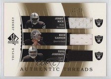 2003 SP Authentic Threads Triple Jersey Gold 12/25 Jerry Rice Rich Gannon 3hd