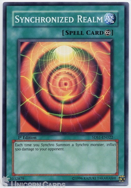 5DS1-EN022 Synch Realm (as Synchronized Realm) : Common 1st Edition Mint YuGiOh