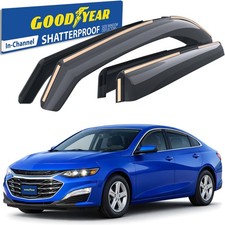 Sun Rain Visors Wind Rain Guards for 2016-2025 Chevy Malibu SHATTERPROOF